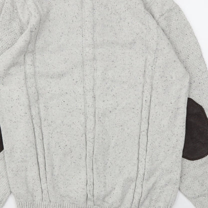 Mens UK Size M NEXT Grey Pullover Hoodie