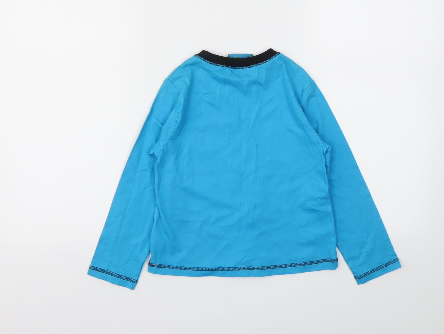 moshi monsters Boys Blue Animal Print  Basic T-Shirt Size 5-6 Years