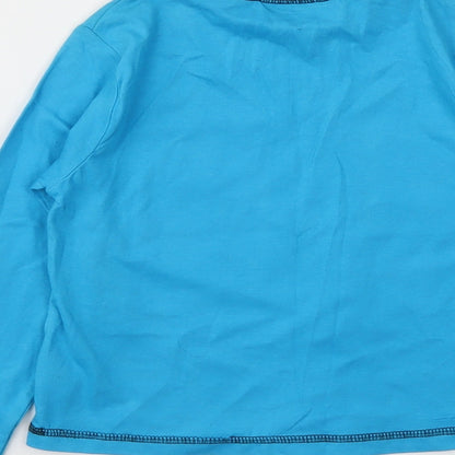 moshi monsters Boys Blue Animal Print  Basic T-Shirt Size 5-6 Years