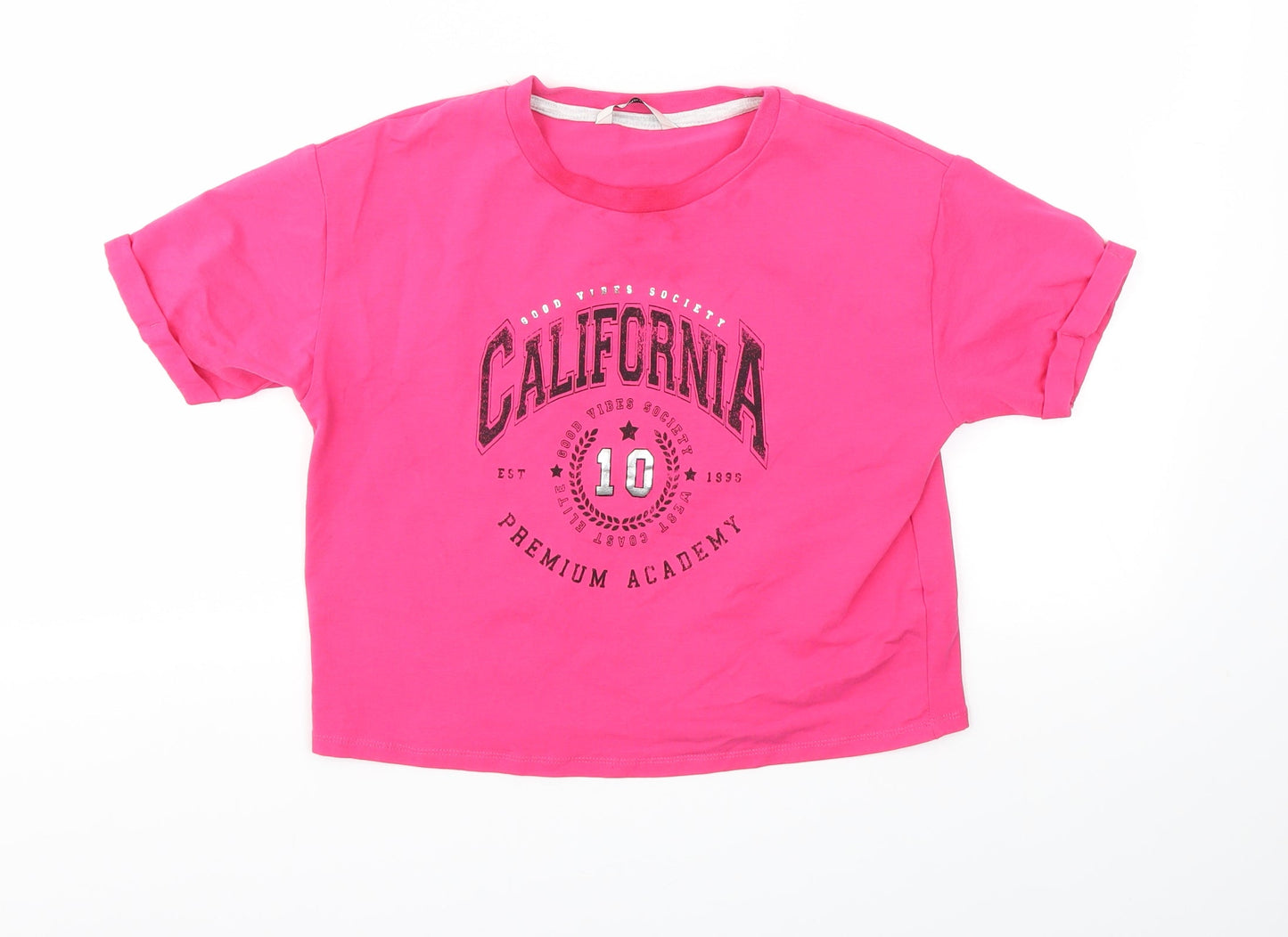 George Girls Pink   Basic T-Shirt Size 10-11 Years