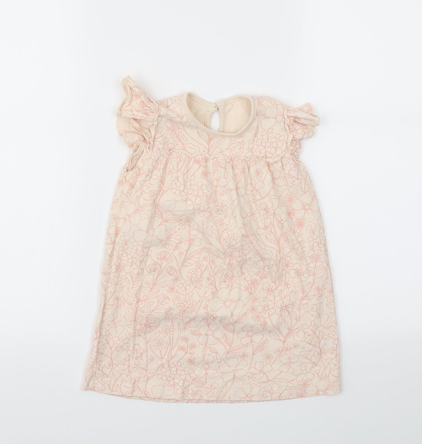 George Girls Pink Floral  Fit & Flare  Size 12-18 Months