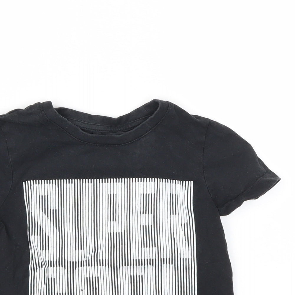 Nutmeg Boys Black   Basic T-Shirt Size 3-4 Years