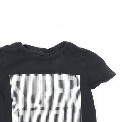 Nutmeg Boys Black   Basic T-Shirt Size 3-4 Years