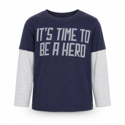George Boys Blue Animal Print  Basic T-Shirt Size 3-4 Years