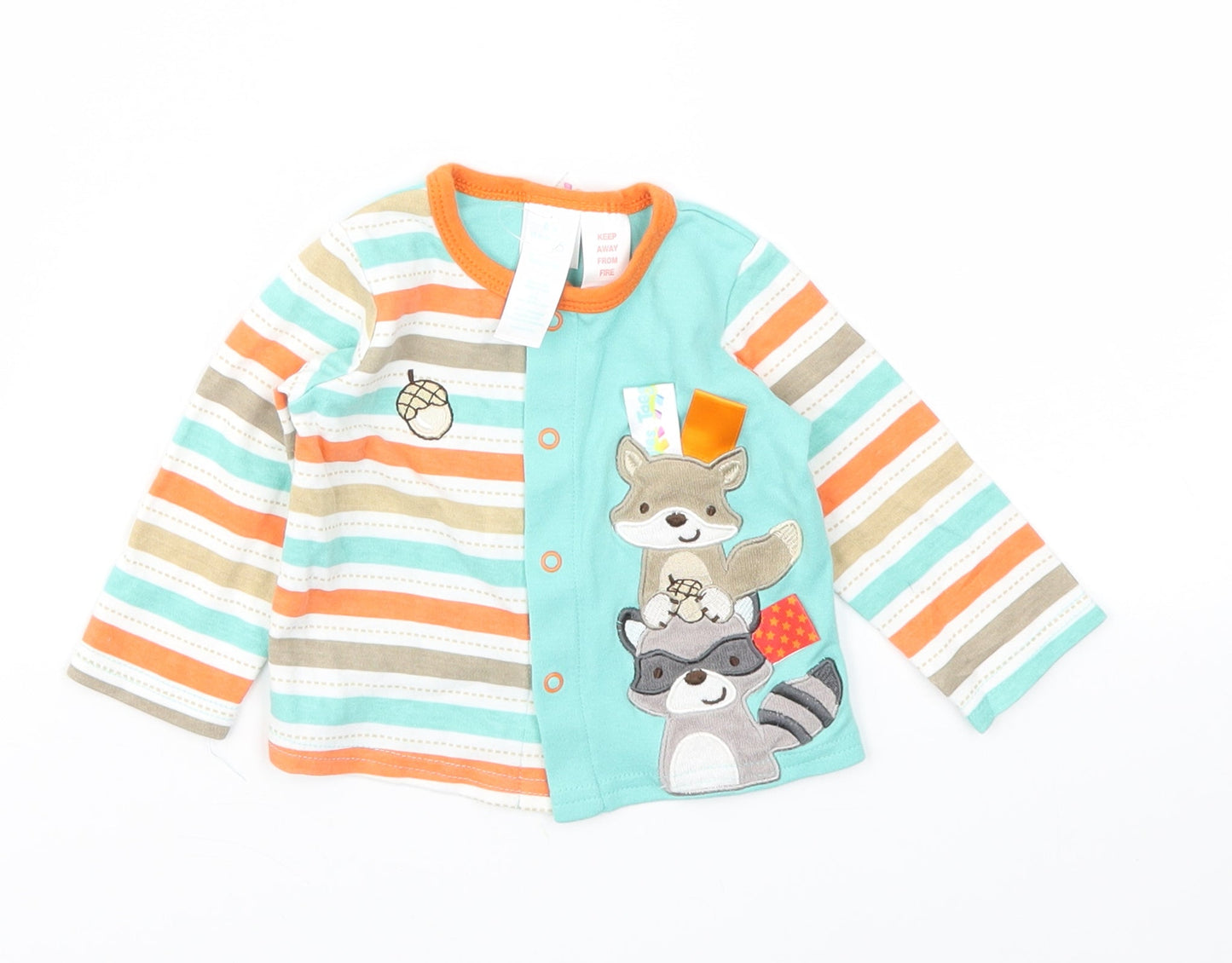 Taggies Baby Multicoloured Animal Print  Basic T-Shirt Size 6-9 Months