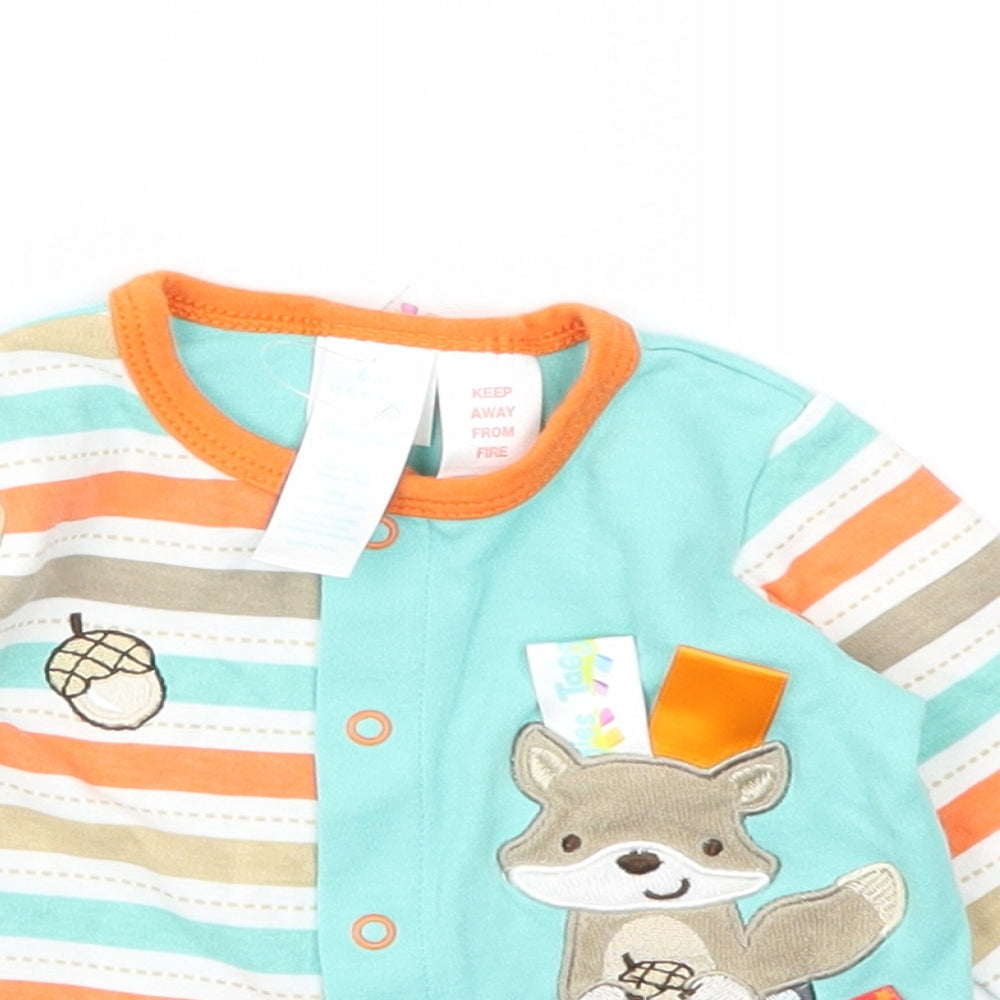 Taggies Baby Multicoloured Animal Print  Basic T-Shirt Size 6-9 Months