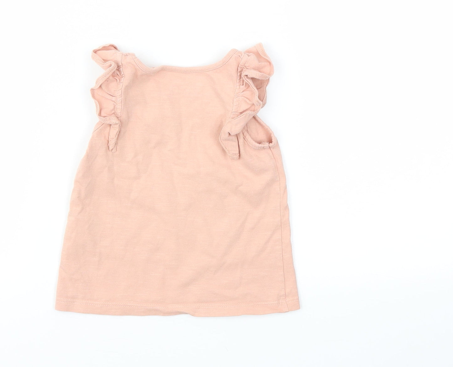 NEXT Girls Pink Animal Print  Basic T-Shirt Size 12-18 Months