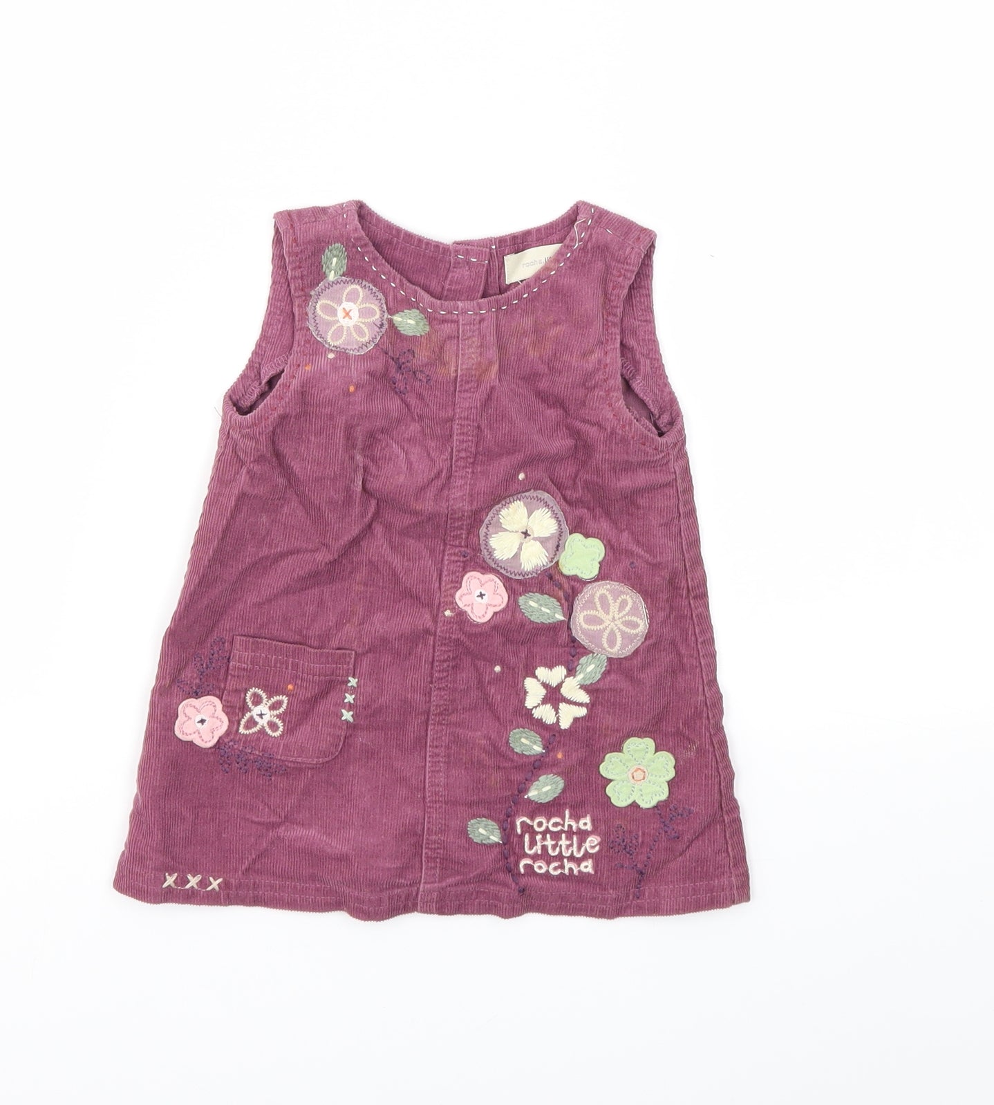 Debenhams Girls Purple Floral  Fit & Flare  Size 3-6 Months