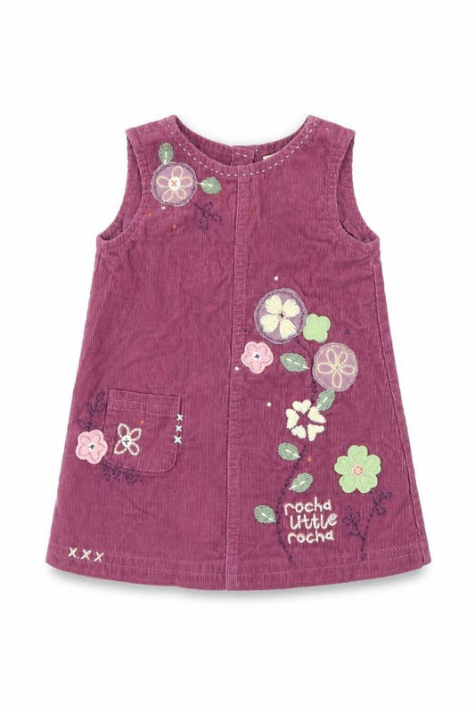 Debenhams Girls Purple Floral  Fit & Flare  Size 3-6 Months