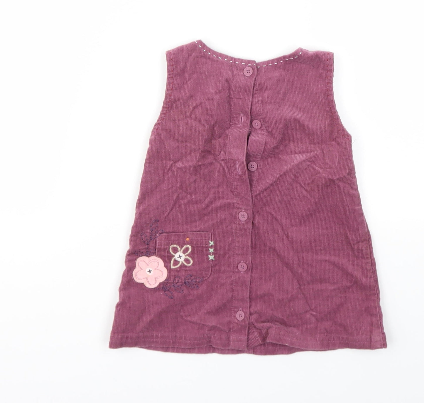 Debenhams Girls Purple Floral  Fit & Flare  Size 3-6 Months