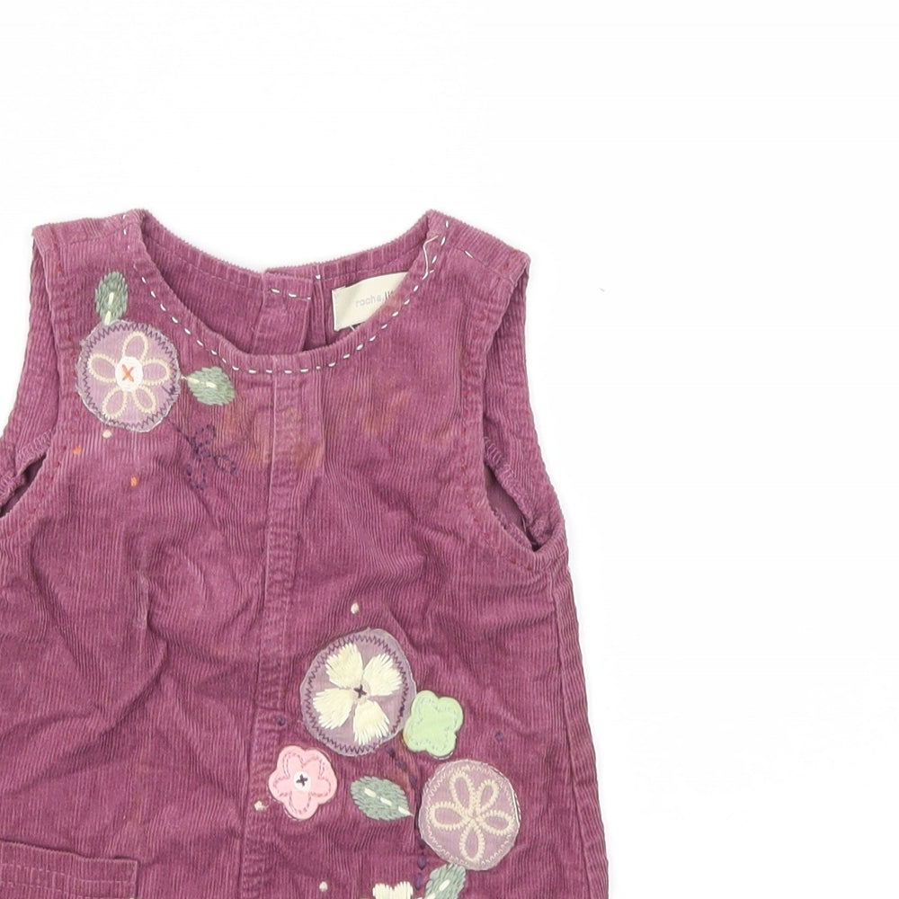Debenhams Girls Purple Floral  Fit & Flare  Size 3-6 Months