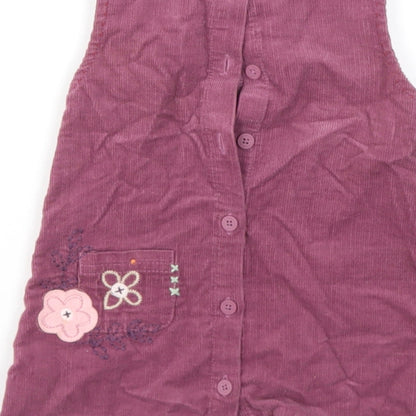 Debenhams Girls Purple Floral  Fit & Flare  Size 3-6 Months
