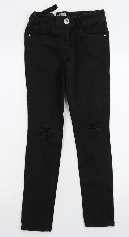 NEXT Girls Black  Denim Skinny Jeans Size 12 Years