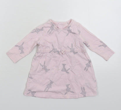 F&F Girls Pink   Jumper Dress  Size 3-6 Months