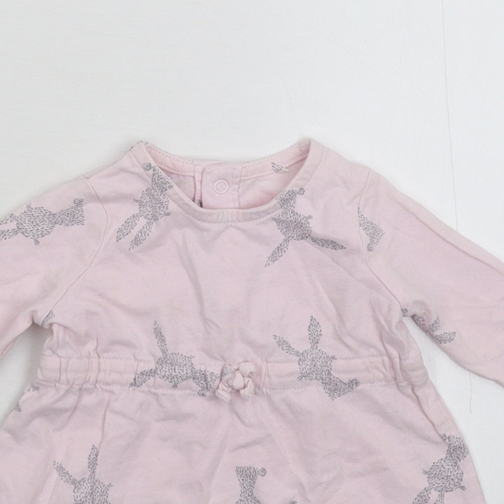 F&F Girls Pink   Jumper Dress  Size 3-6 Months