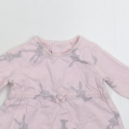 F&F Girls Pink   Jumper Dress  Size 3-6 Months
