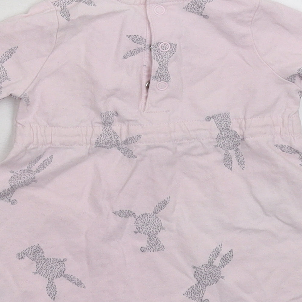 F&F Girls Pink   Jumper Dress  Size 3-6 Months