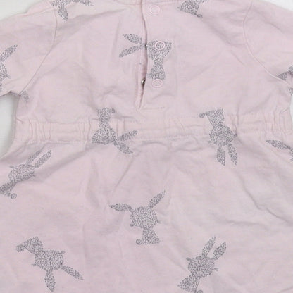 F&F Girls Pink   Jumper Dress  Size 3-6 Months