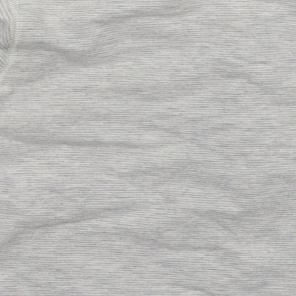 Brand and care label for George Baby Grey Striped Basic T-Shirt, size 3-6, Months