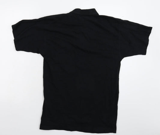 Cotton Force Mens Black    Polo Size M