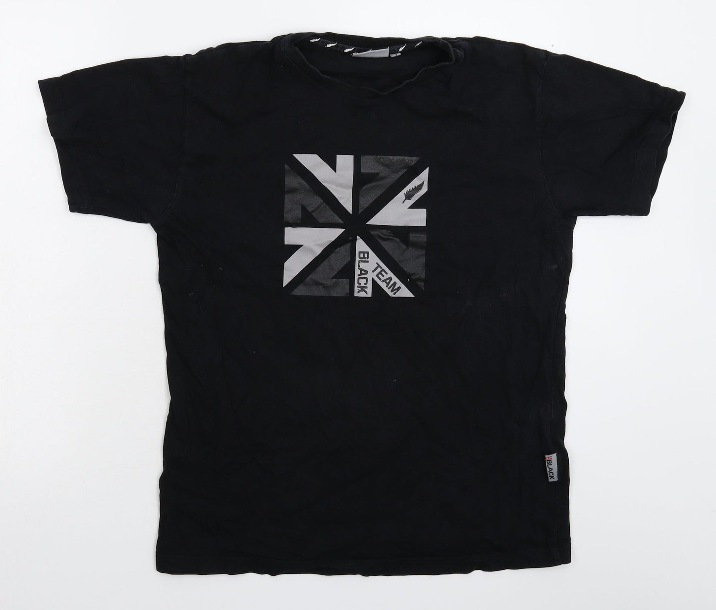 Team Black Mens Black    T-Shirt Size S