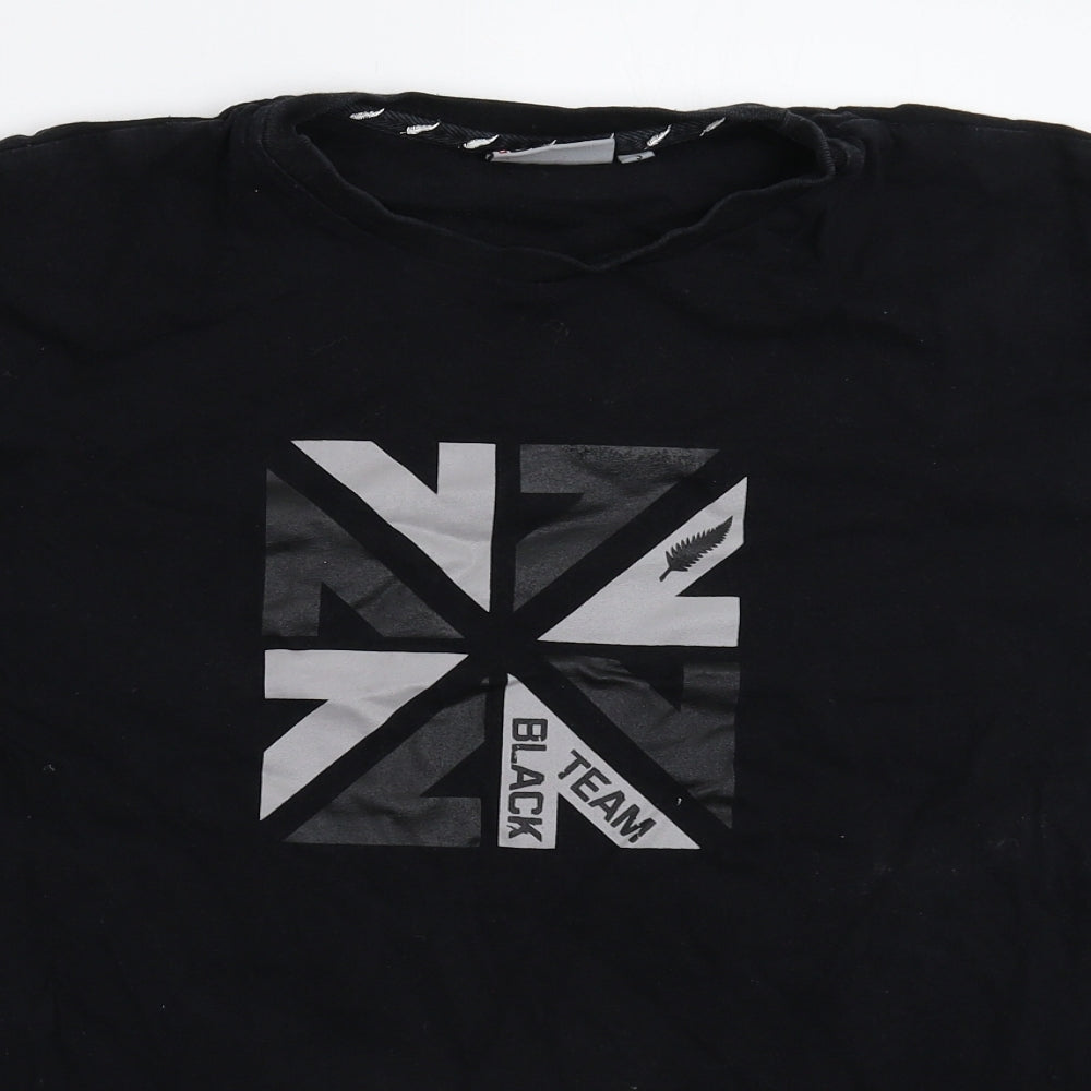 Team Black Mens Black    T-Shirt Size S