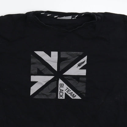 Team Black Mens Black    T-Shirt Size S