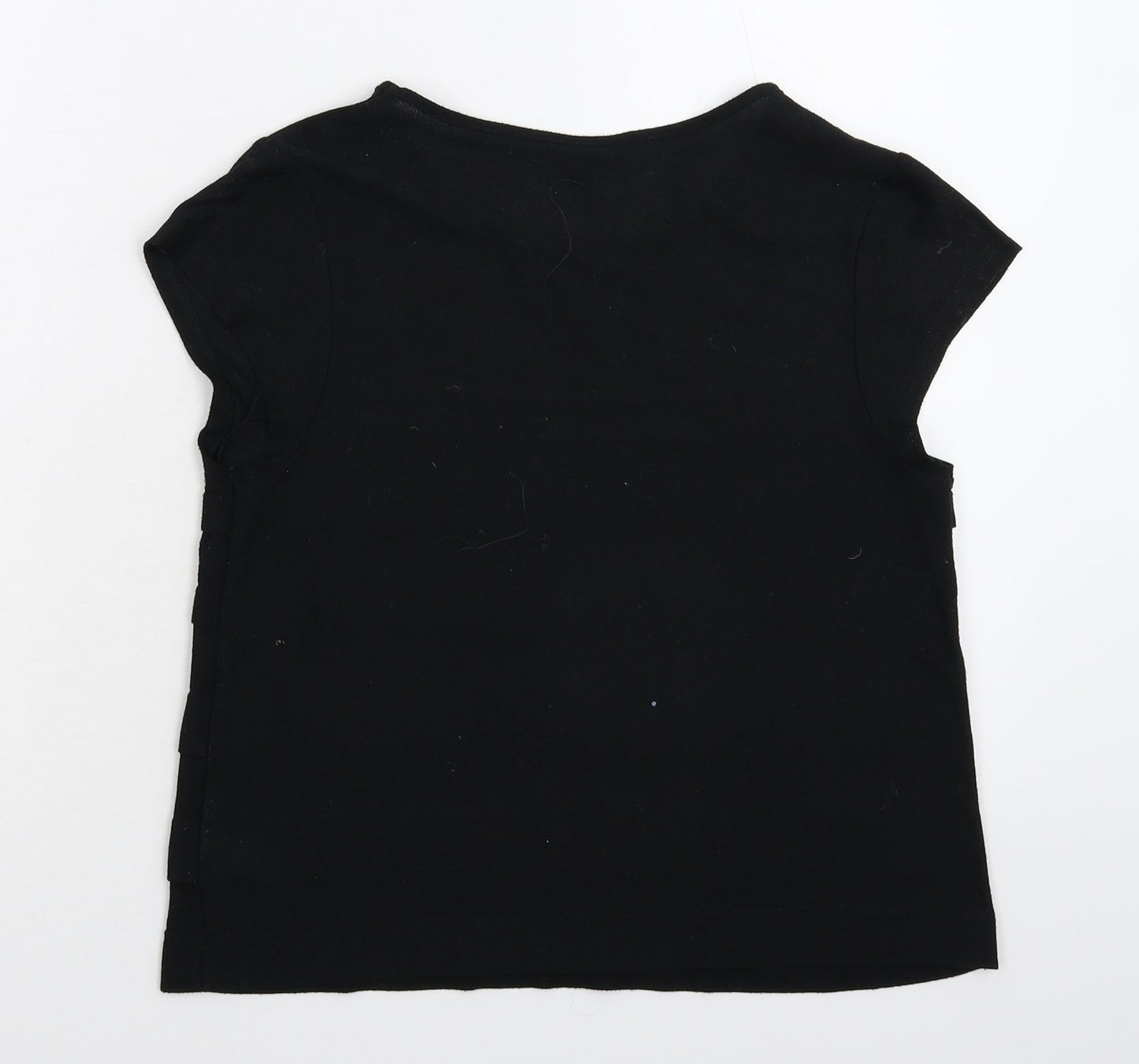 Womens UK Size 10 Topshop Black Basic T-Shirt