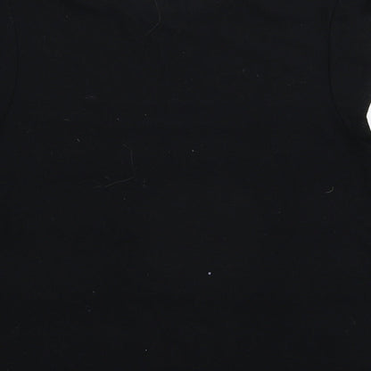 Womens UK Size 10 Topshop Black Basic T-Shirt