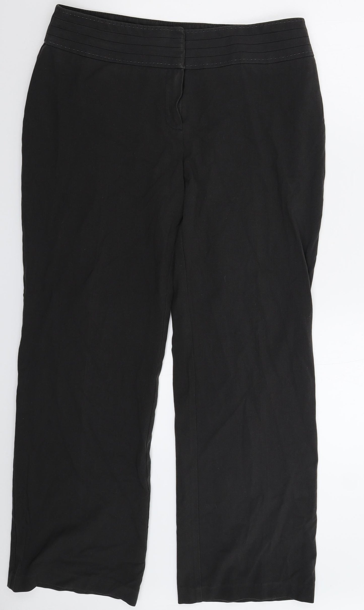 Womens UK Size 14 Marks and Spencer Regular Fit  Black Trousers