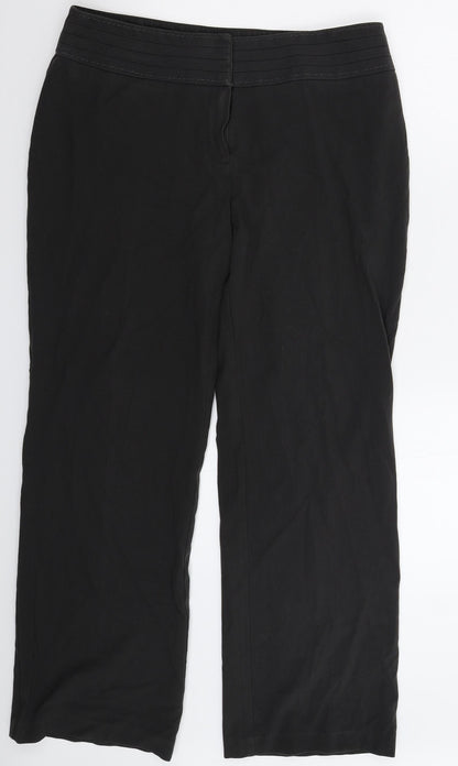 Womens UK Size 14 Marks and Spencer Regular Fit  Black Trousers