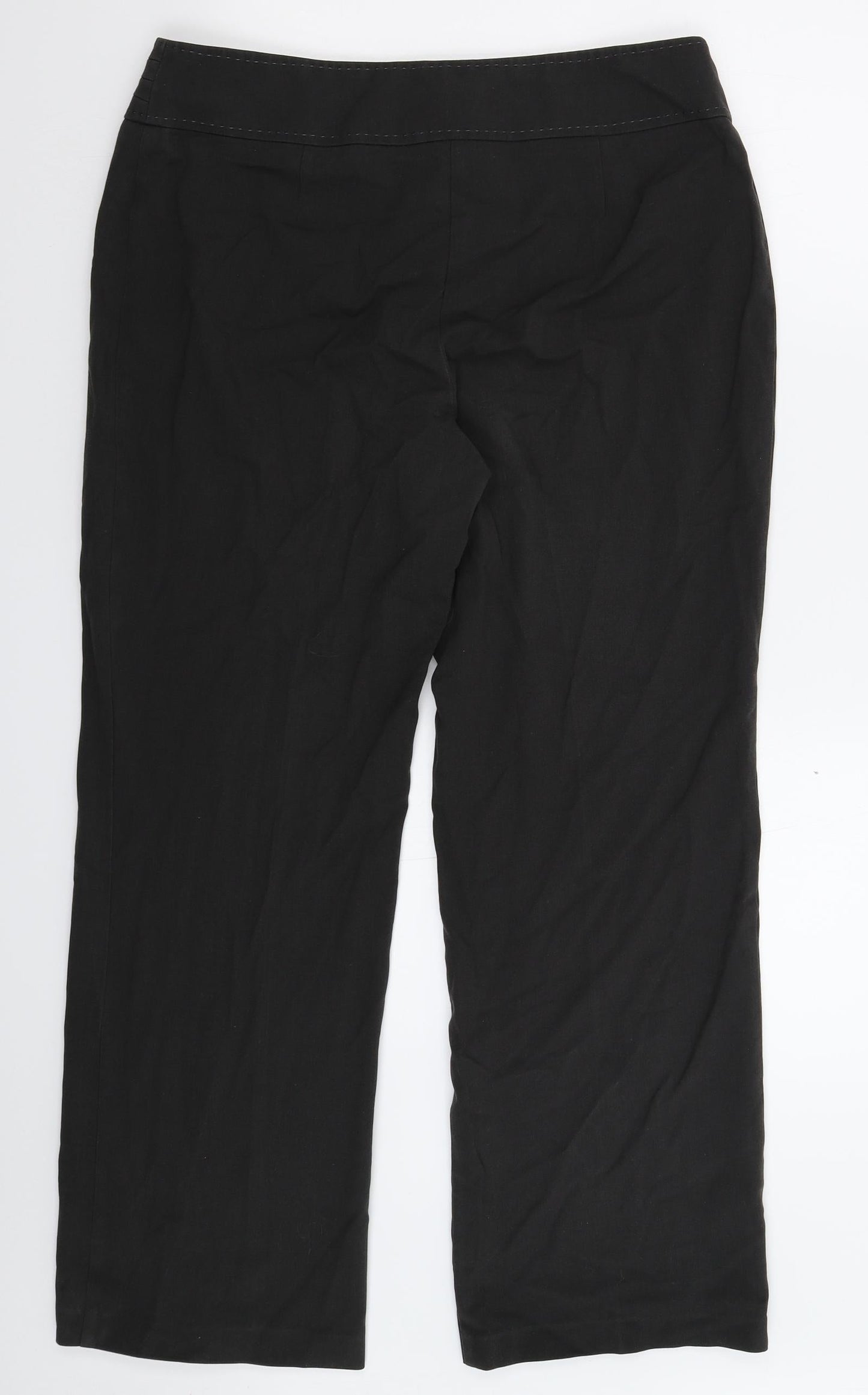 Womens UK Size 14 Marks and Spencer Regular Fit  Black Trousers