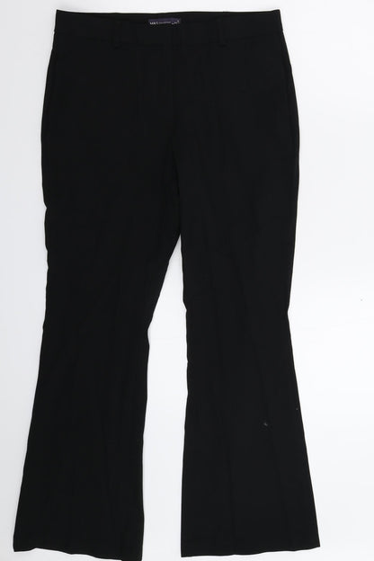 Womens UK Size 12 Marks and Spencer Regular Fit Dress Pants Black Trousers