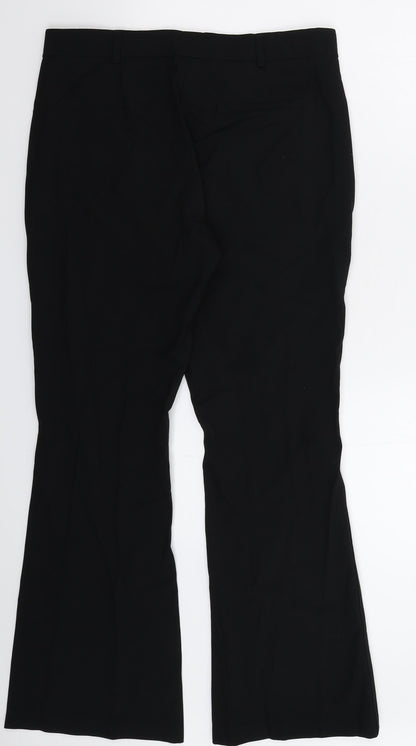Womens UK Size 12 Marks and Spencer Regular Fit Dress Pants Black Trousers