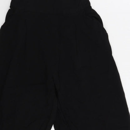 Womens UK Size 6 H&M Regular Fit Cropped Black Trousers