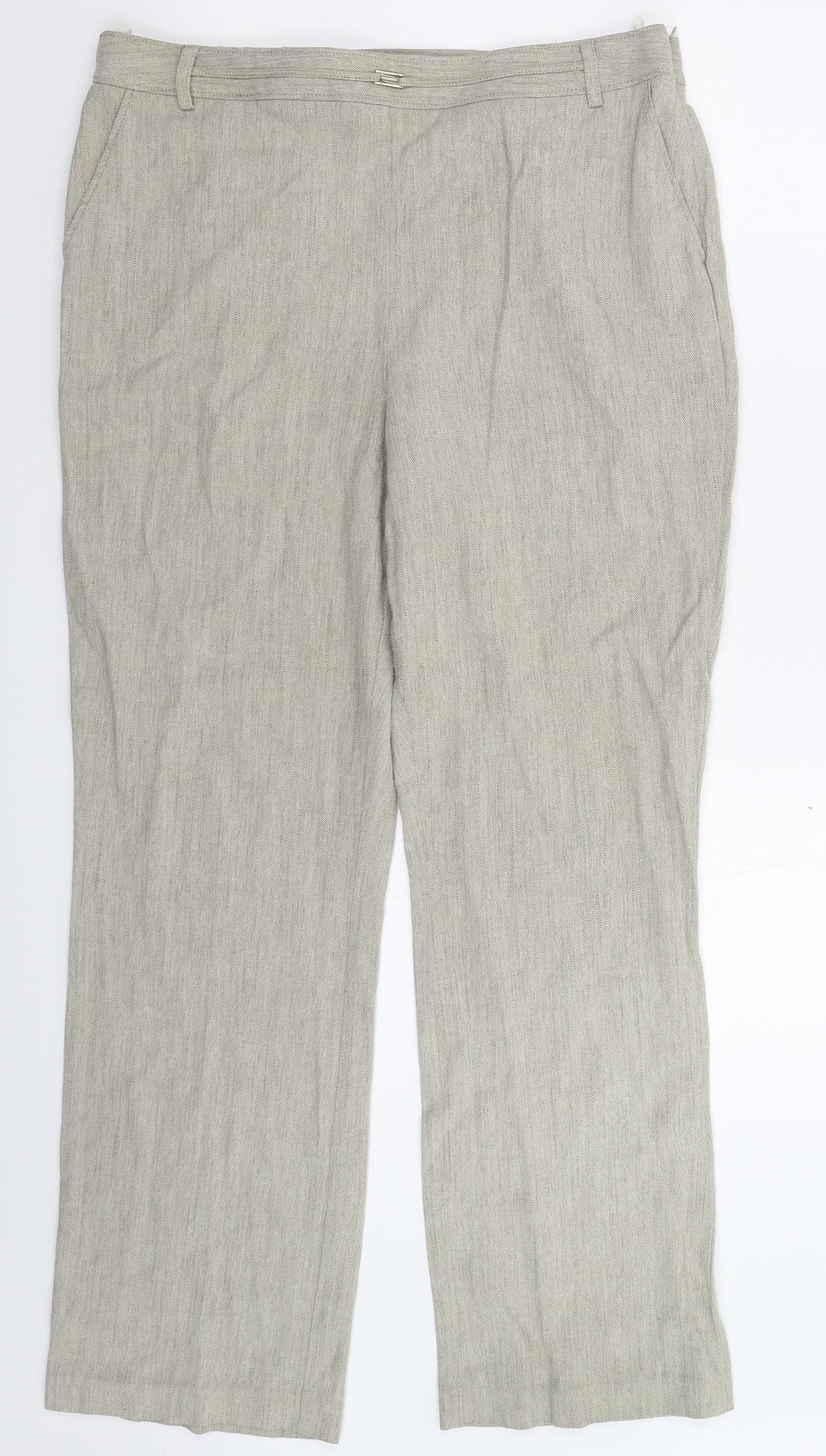 Womens UK Size 16 Marks and Spencer Regular Fit  Grey Trousers