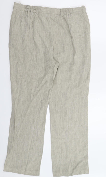 Womens UK Size 16 Marks and Spencer Regular Fit  Grey Trousers