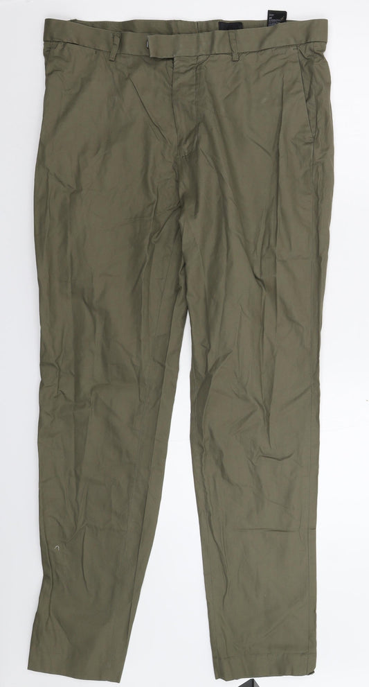 Womens UK Size 38 H&M Extra-Slim Fit Chino Grey Trousers