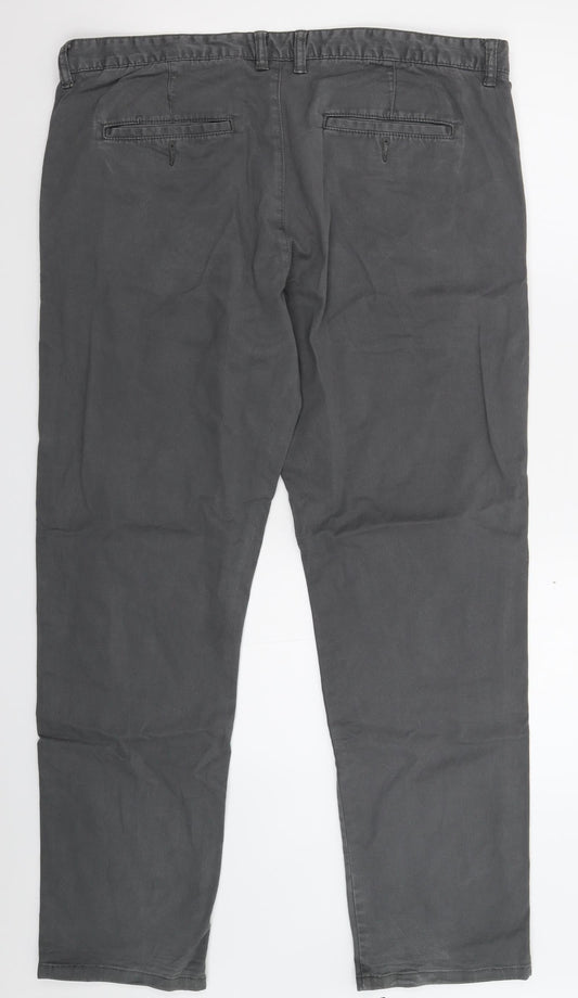 Denim & Co. Womens Grey   Chino Trousers Size 38 L31 in