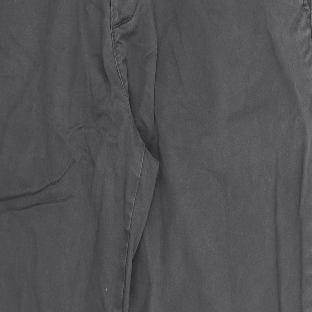 Denim & Co. Womens Grey   Chino Trousers Size 38 L31 in