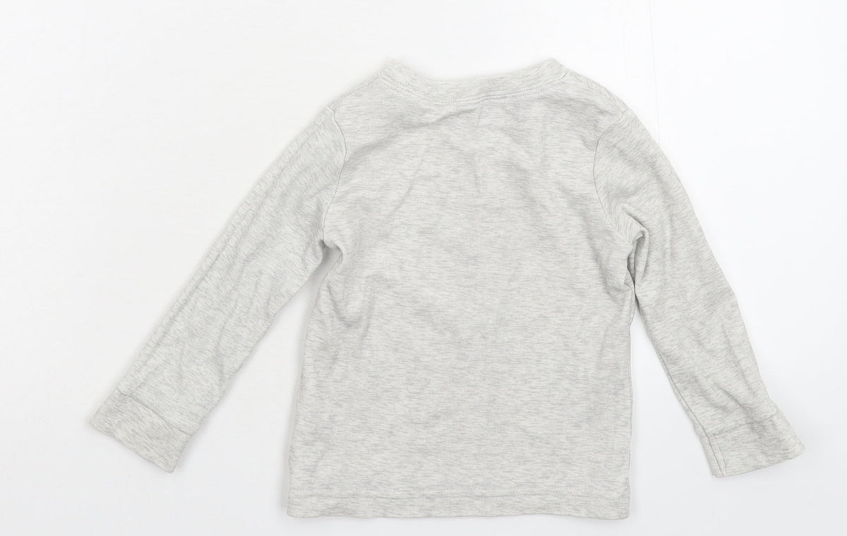 Back view of George Baby Grey Basic T-Shirt, size 9-12, Months