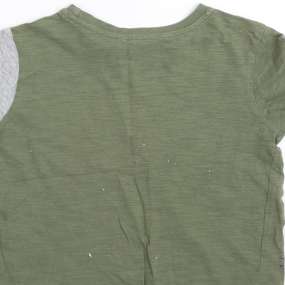 George Girls Green   Basic T-Shirt Size 2-3 Years  - safari time