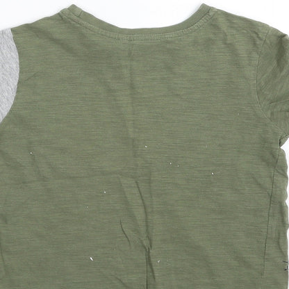 George Girls Green   Basic T-Shirt Size 2-3 Years  - safari time