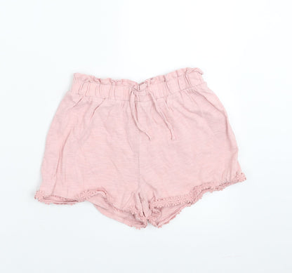 NEXT Girls Pink   Hot Pants Shorts Size 9 Years - Floral Hem