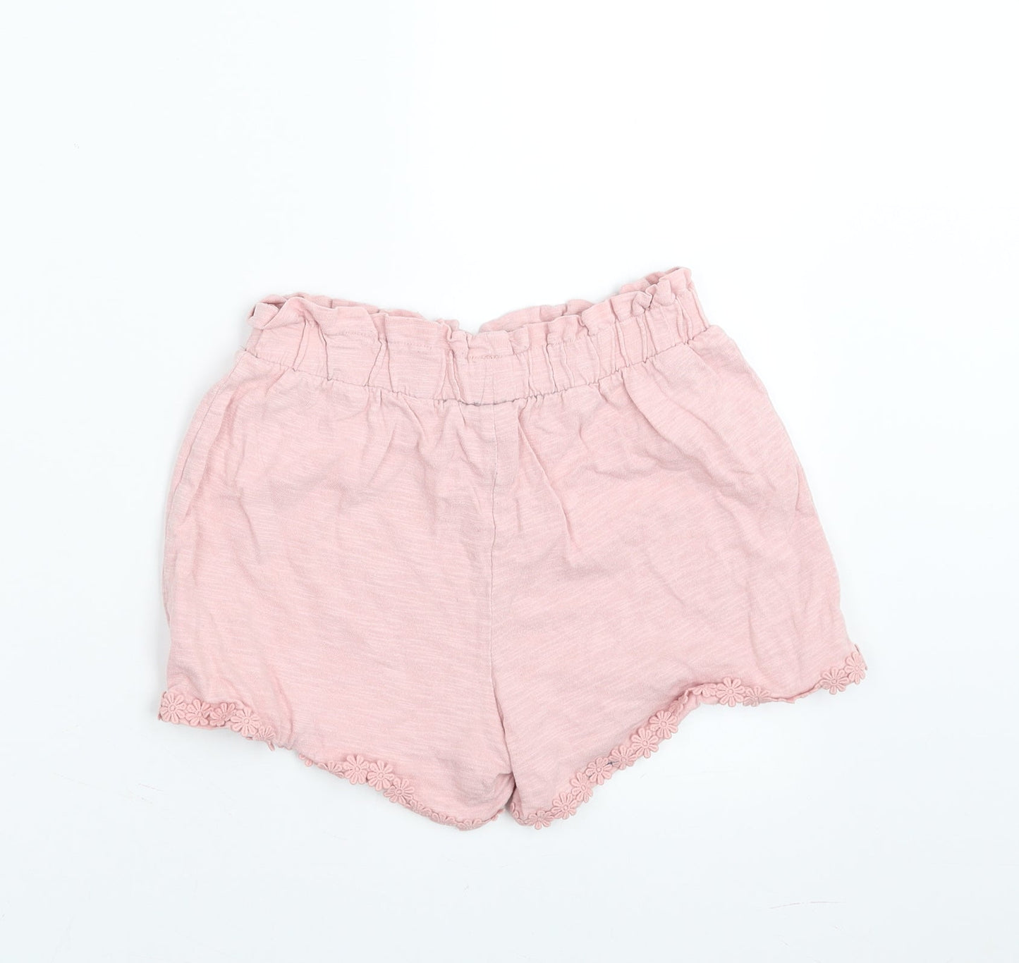 NEXT Girls Pink   Hot Pants Shorts Size 9 Years - Floral Hem