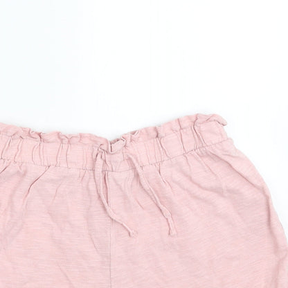 NEXT Girls Pink   Hot Pants Shorts Size 9 Years - Floral Hem