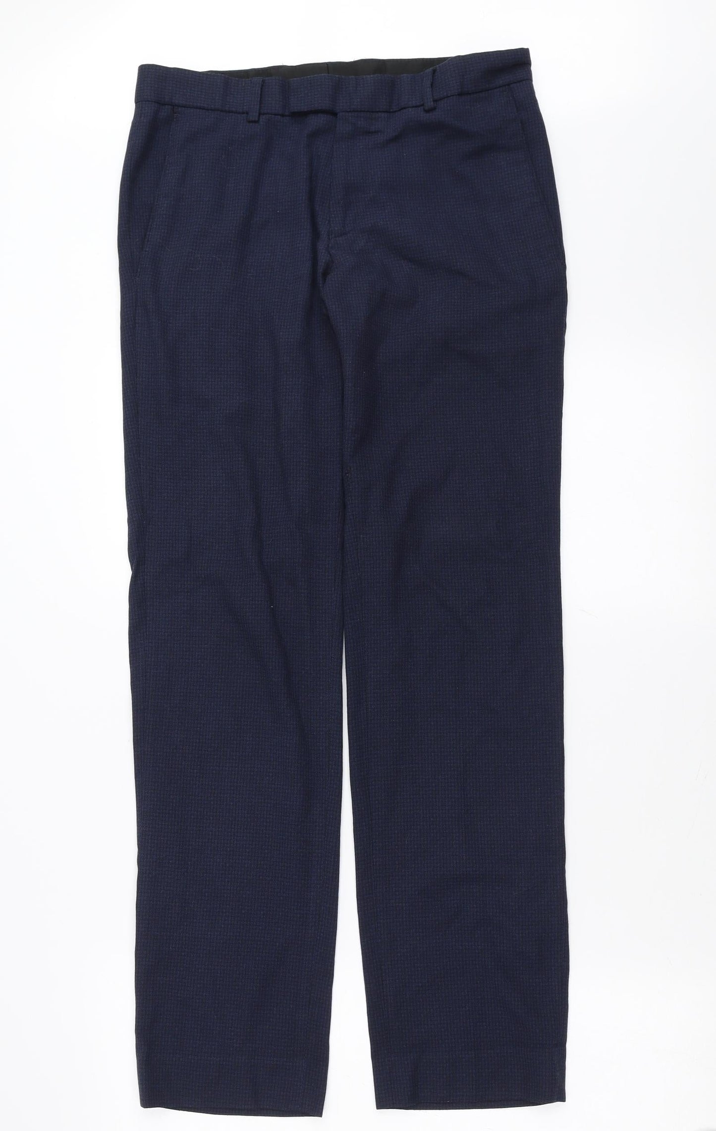 Preworn Mens Blue Check  Trousers  Size 30 in L31 in