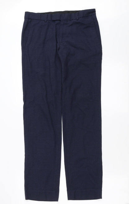 Preworn Mens Blue Check  Trousers  Size 30 in L31 in