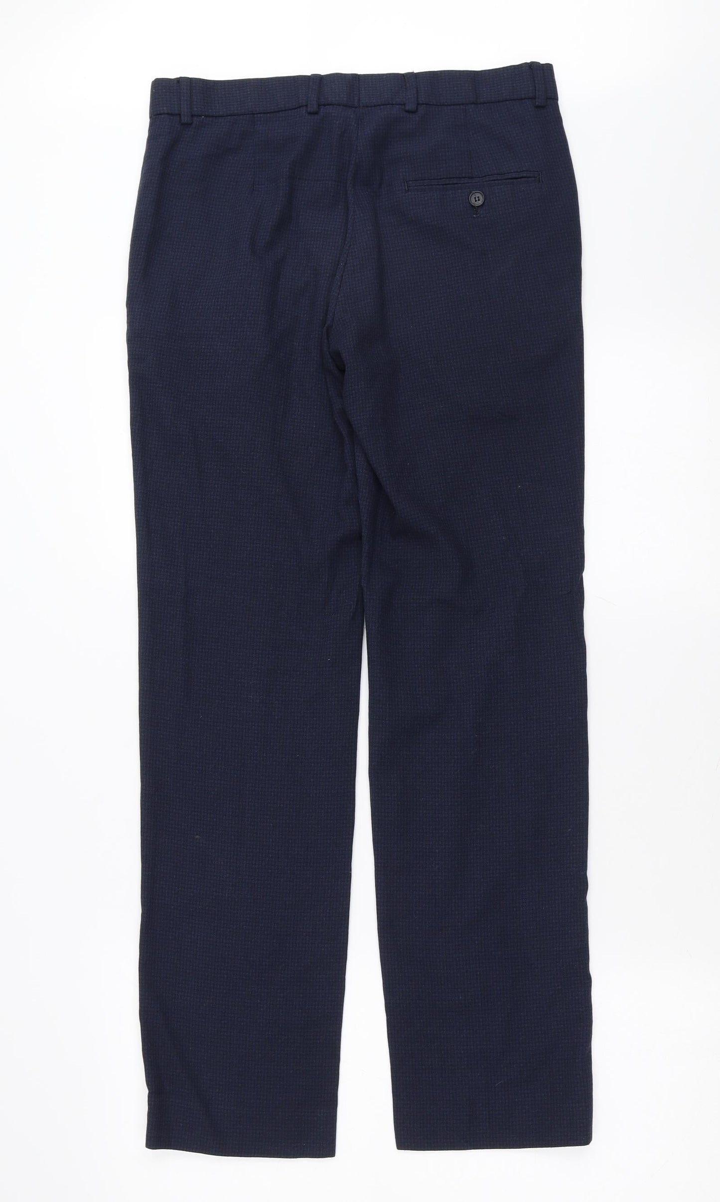 Preworn Mens Blue Check  Trousers  Size 30 in L31 in