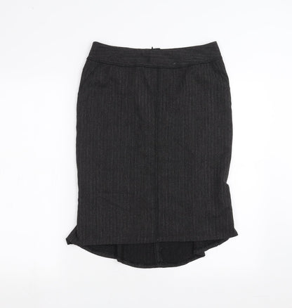 Mexx Womens Grey Striped  Straight & Pencil Skirt Size 10